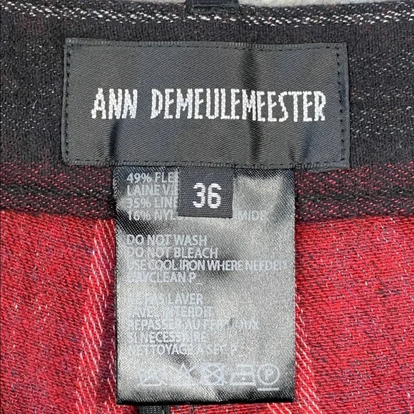 NWT Ann Demeulemeester Wool Linen Blend Trouser Pants Slim Stripe Sz 36